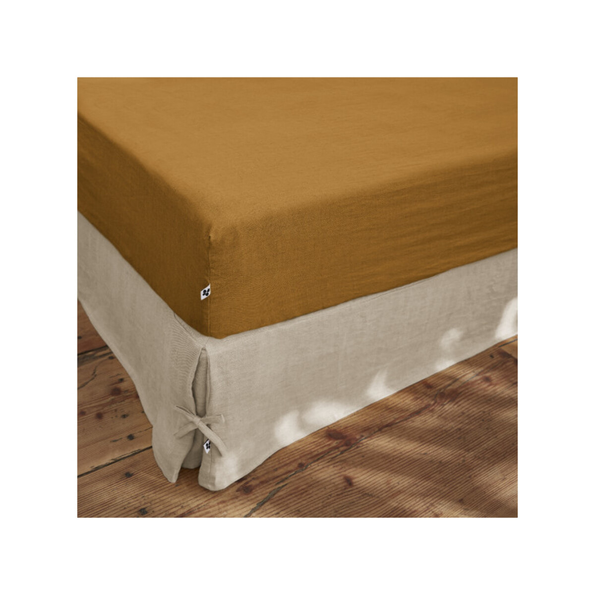 Drap Housse 180 x 200 cm en Lin Lavé - SOLINE