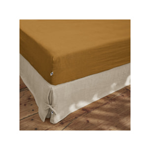 Drap Housse 180 x 200 cm en Lin Lavé - SOLINE