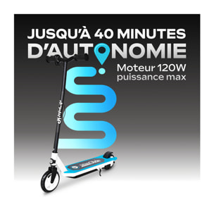 Trottinette Électrique Enfant Ride 55 Bleu – Moteur 30W - 10 km/h - Autonomie Jusqu'a 40 min - 3-8 ans