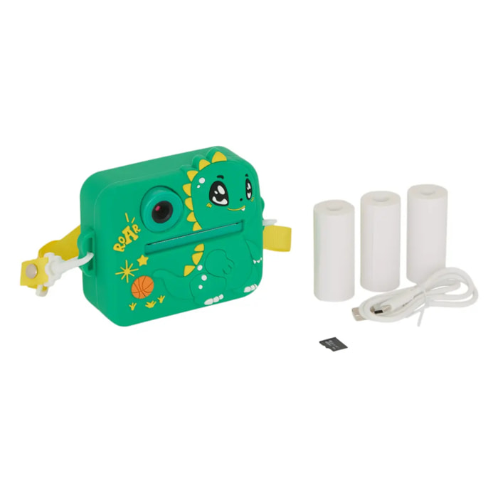 Appareil photo instantané enfants Pilti avec carte SD et 4 rouleaux de papier