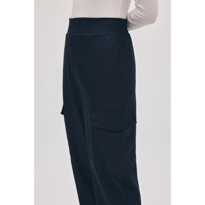 Pantaloni cargo casual blu navy