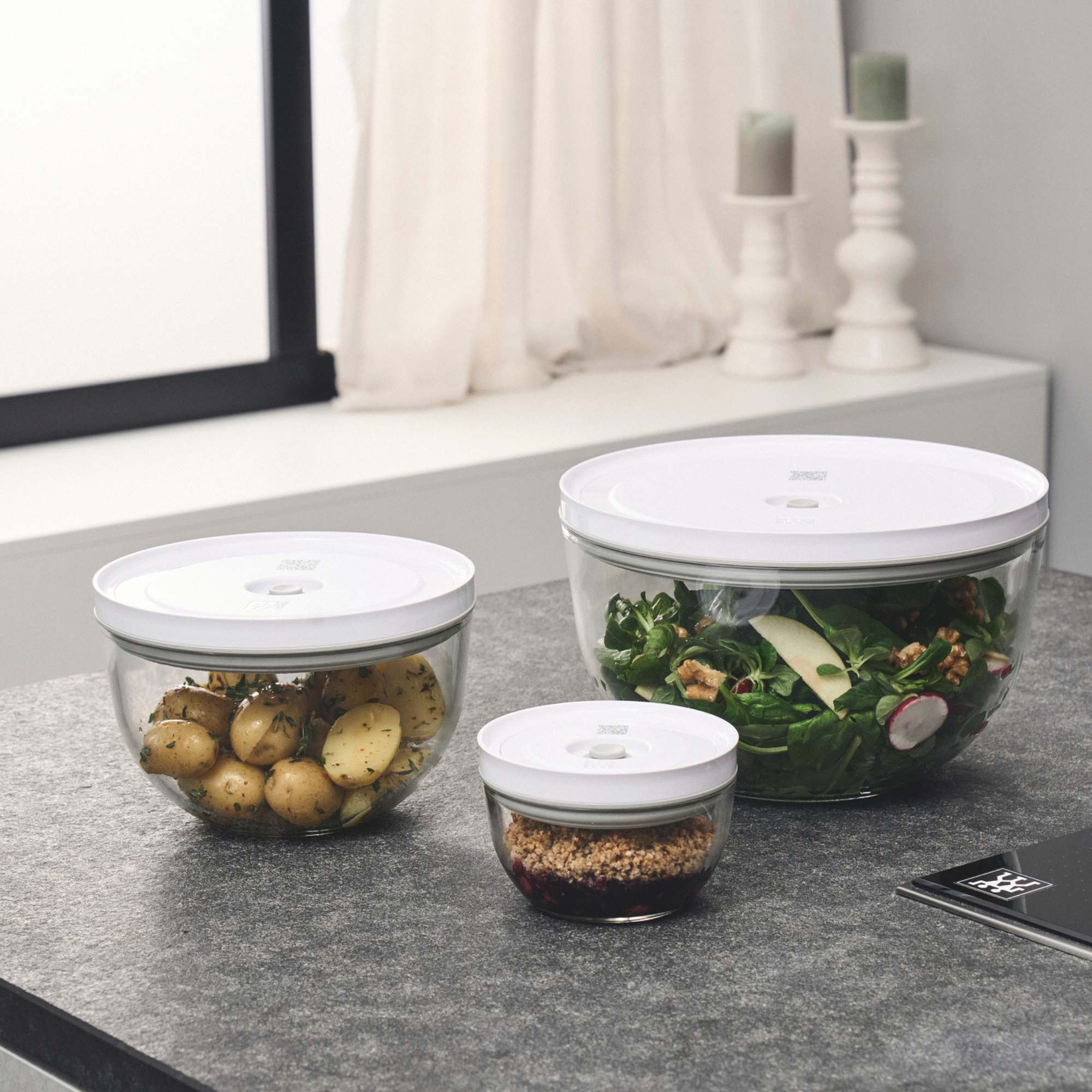 Bol sous vide L / 24 cm, Verre, Transparent