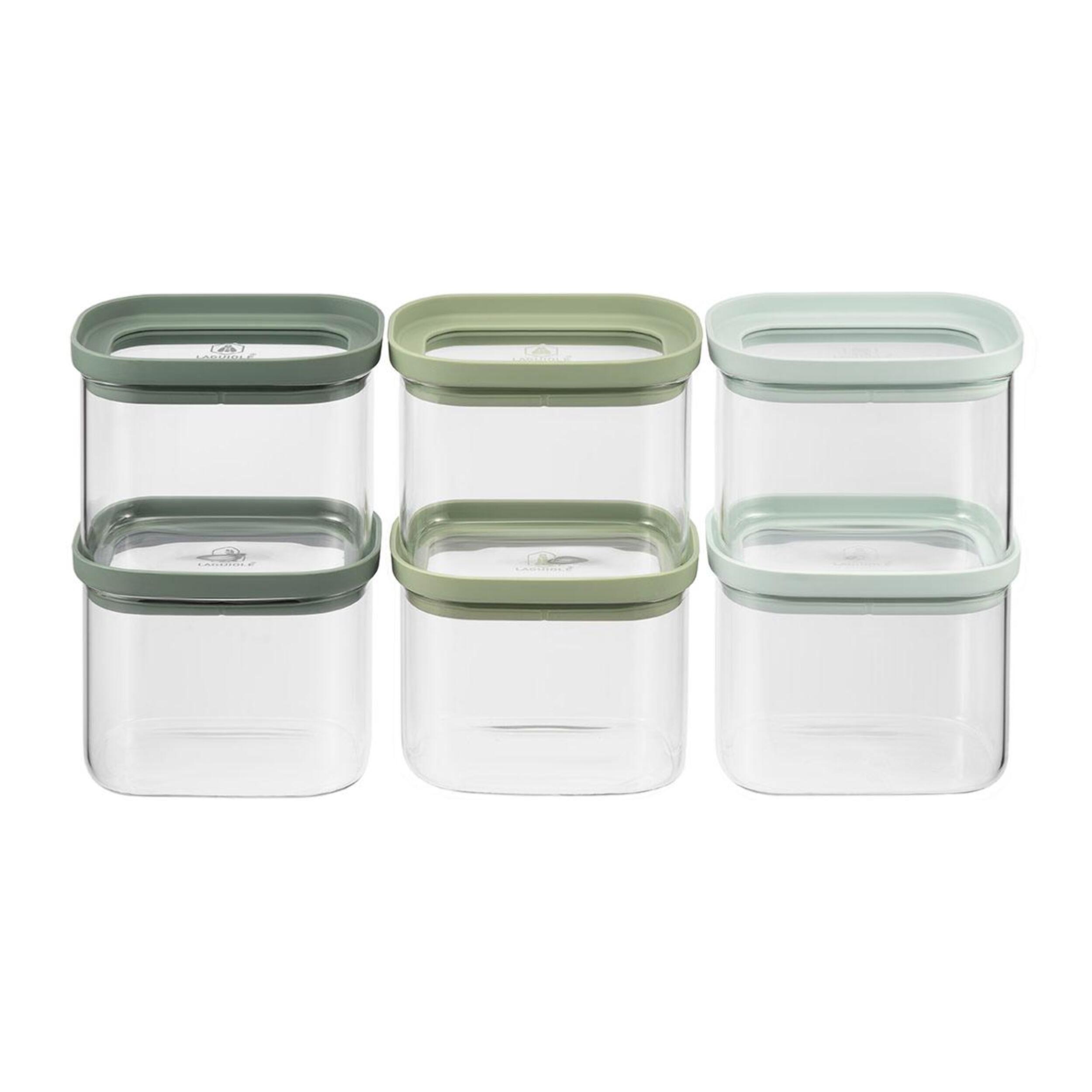 Lot de 6 bocaux en verre 600ml