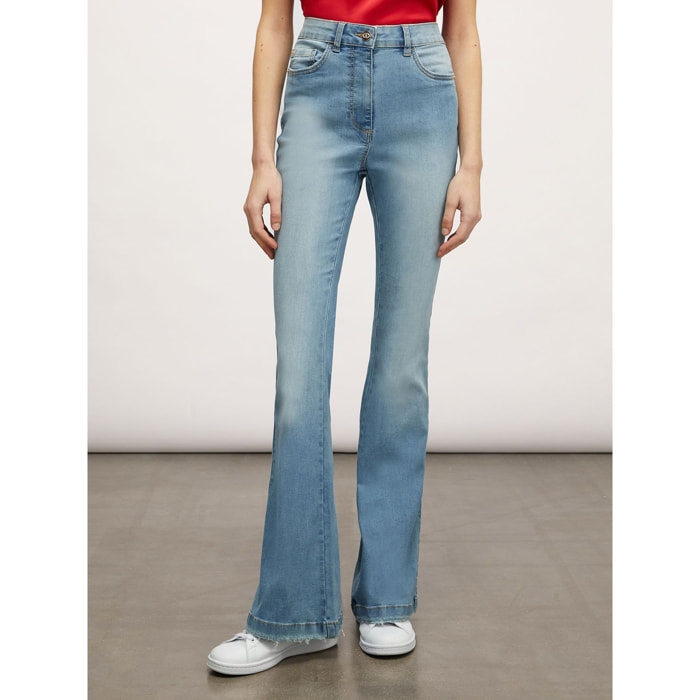 Jeans - taglio flare - blu denim