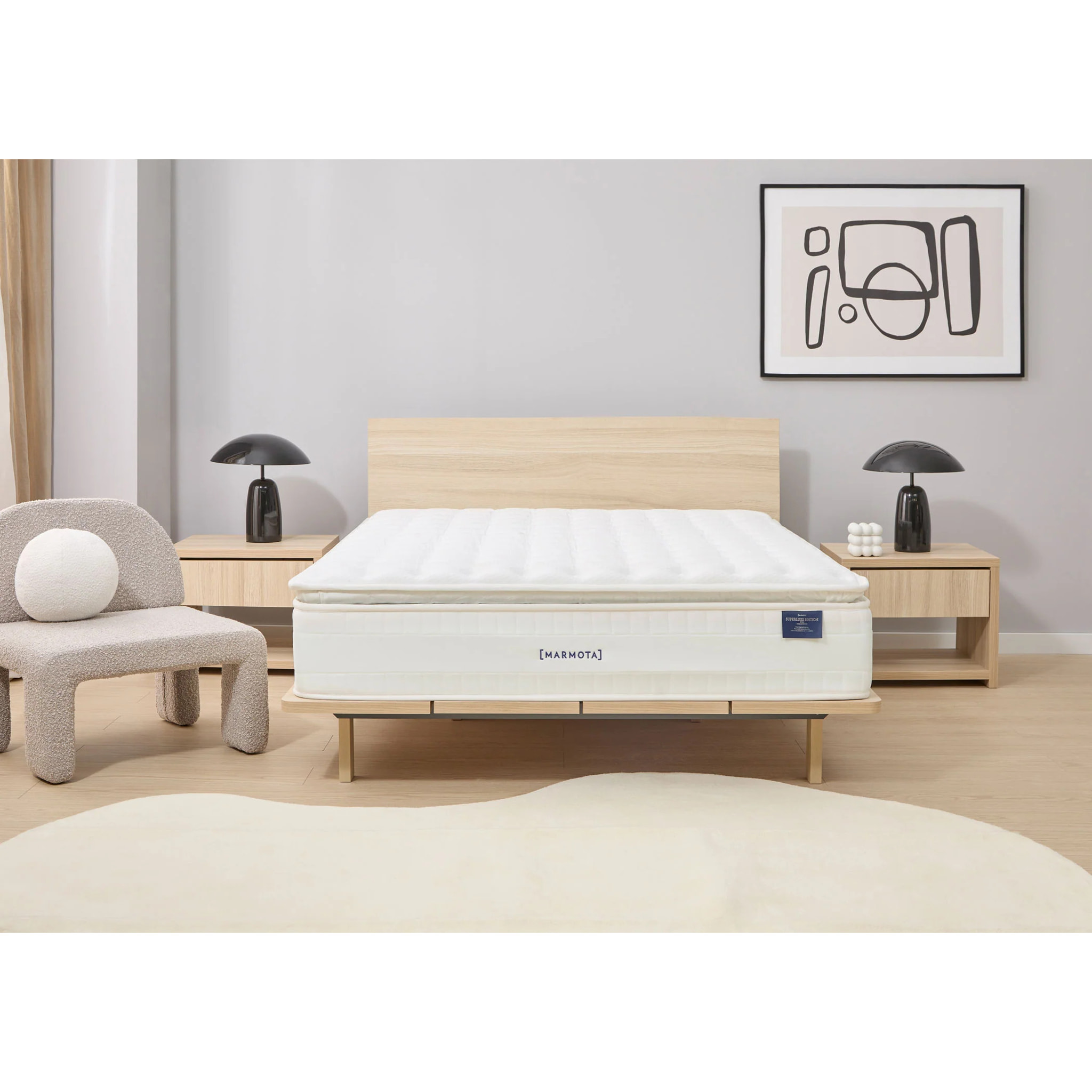 Colchón + Almohada | Colchón con topper superior Luxe, doble ensacado, Hybrid Superluxe Edition 32cm + Almohada viscolástica transpirable | Envío y montaje gratuito