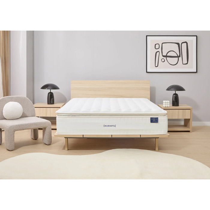 Colchón + Almohada | Colchón con topper superior Luxe, doble ensacado, Hybrid Superluxe Edition 32cm + Almohada viscolástica transpirable | Envío y montaje gratuito