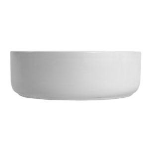 Vasque a poser ronde 36 cm hauteur 12,5 cm sans trop-plein blanc brillant Pixl (CEPX3636)