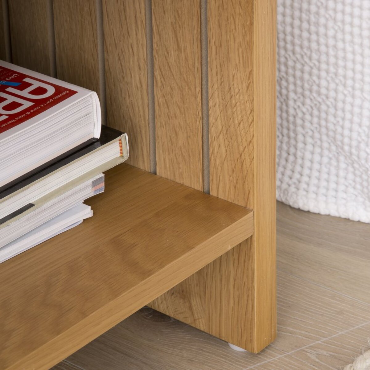 Table de chevet Haiku -tableau en tôle naturelle-couleur chêne naturel 40 x 50 x 40 cm