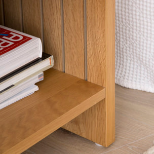 Table de chevet Haiku -tableau en tôle naturelle-couleur chêne naturel 40 x 50 x 40 cm