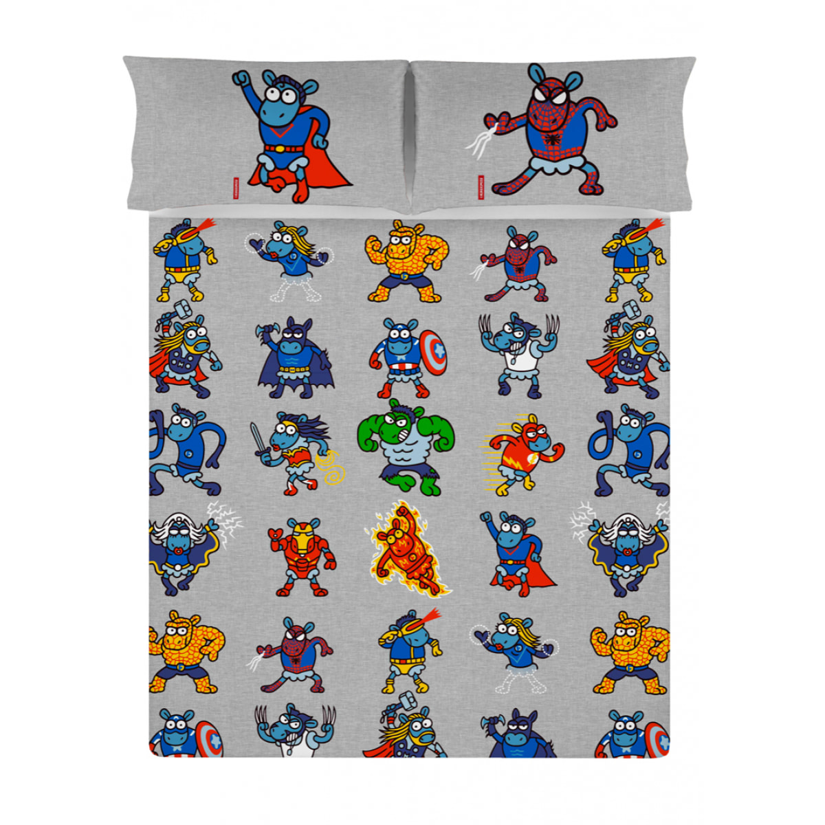 Sábana Encimera Super Heroes - 100% algodón - 150 hilos