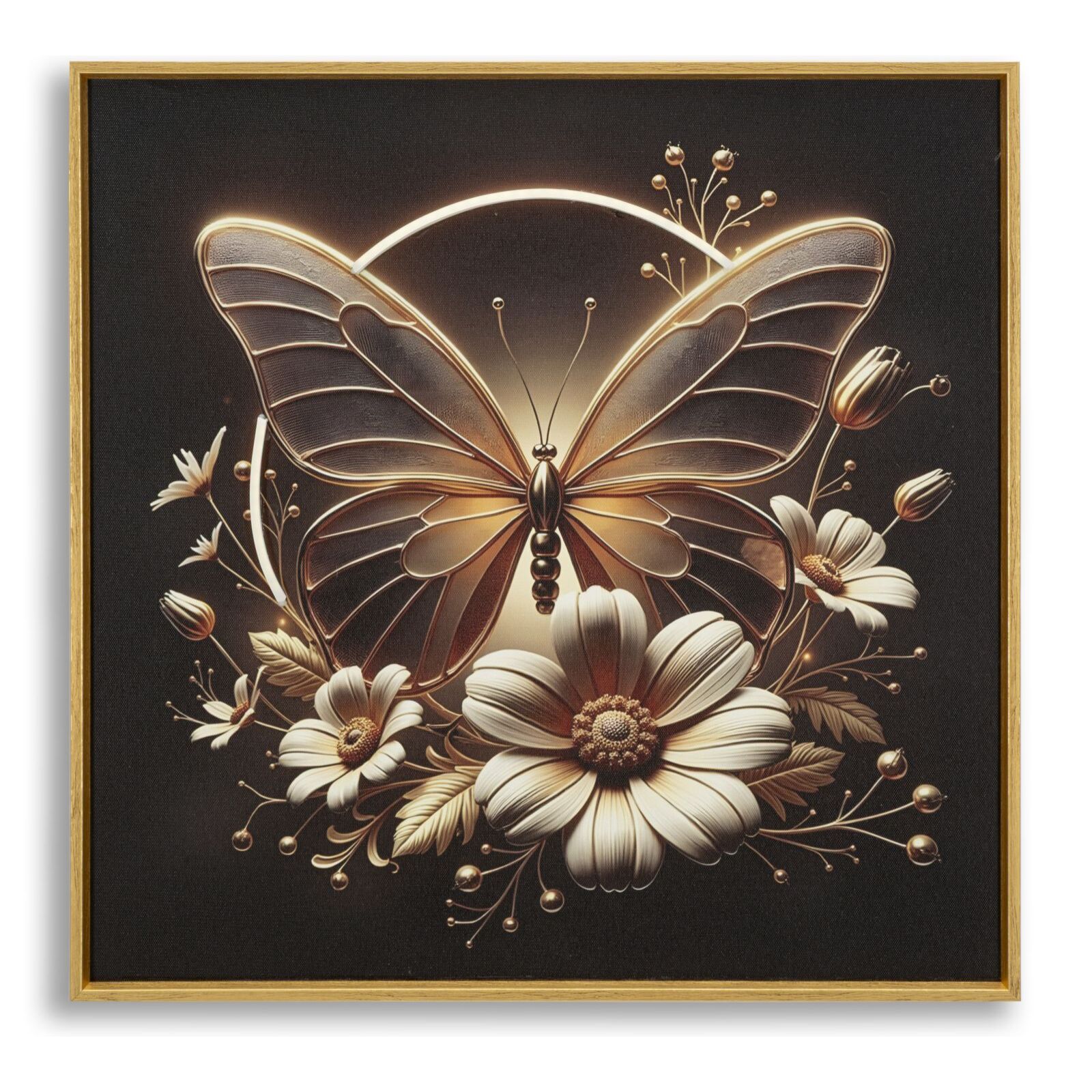 STAMPA C/LED SU TELA LACCATA C/CORNICE BUTTERFLY CM 50X4
X50