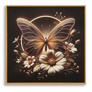 STAMPA C/LED SU TELA LACCATA C/CORNICE BUTTERFLY CM 50X4
X50