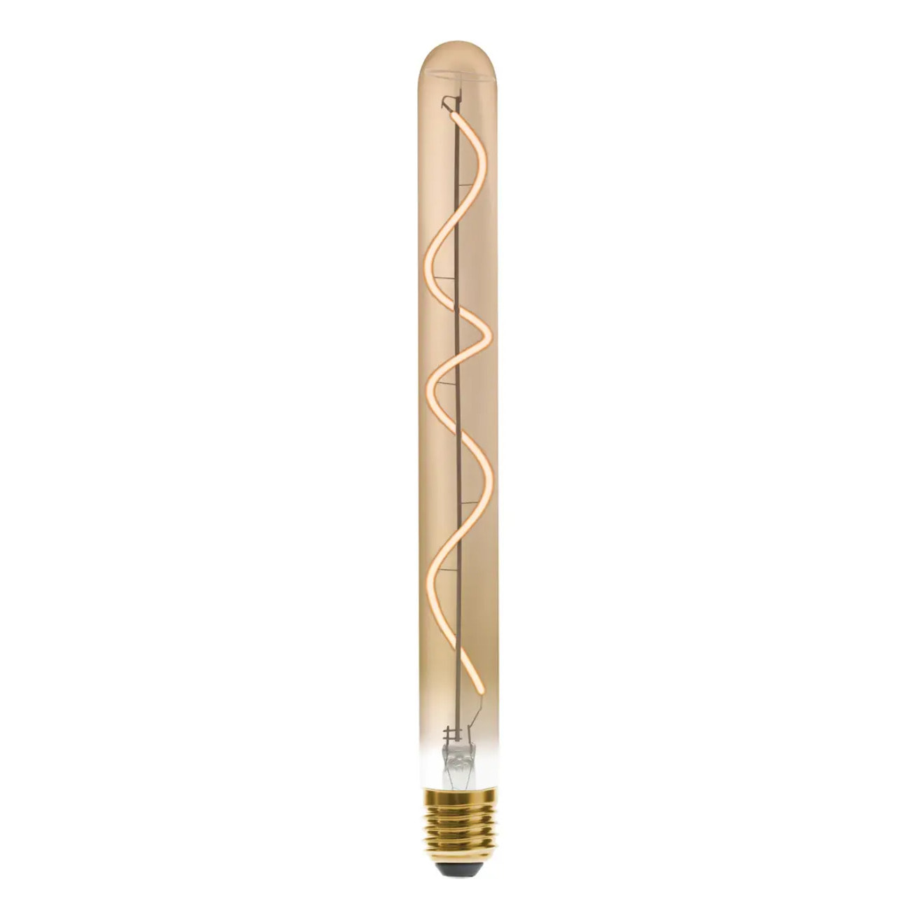 Ampoule LED "Tube" ambrée - filament torsadé E27