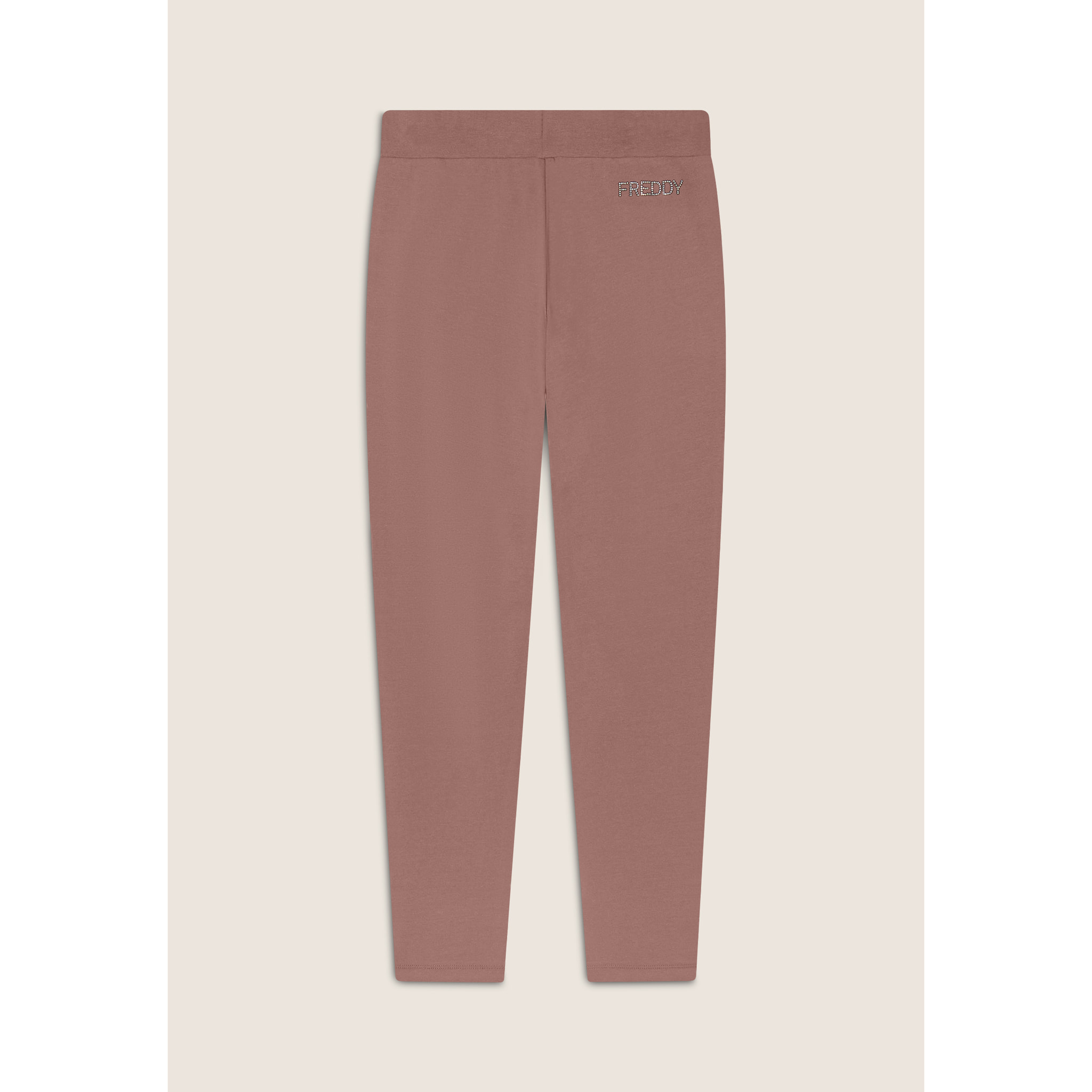 Pantaloni Sportivi Fondo Dritto con Dettagli in Strass