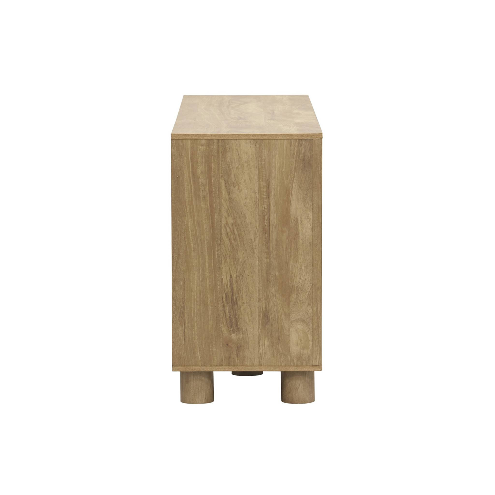 Buffet exotique effet bois de manguier 4 portes 155cm Pondi