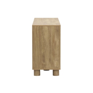 Buffet exotique effet bois de manguier 4 portes 155cm Pondi