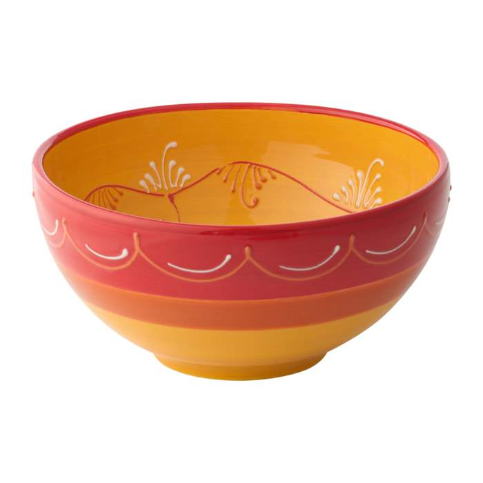 J-Line Bol - céramique - orange/rouge - large