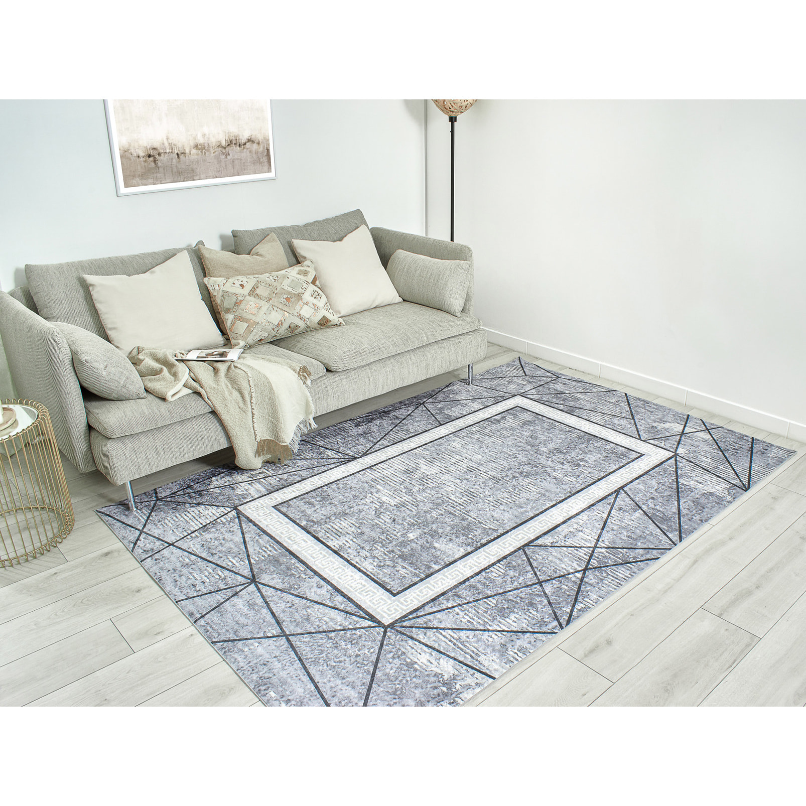 Tapis moderne motif géométrique