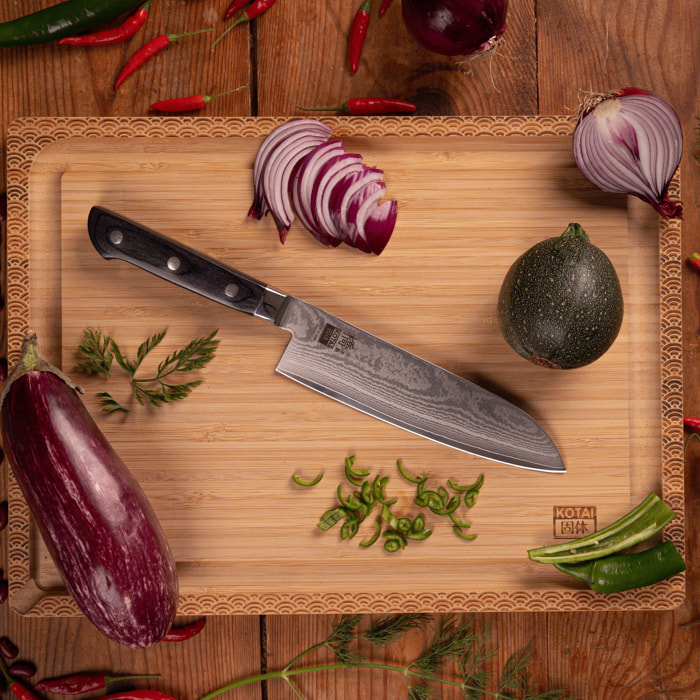 Cuchillo Santoku 180 mm - Colección Hashi Damascus