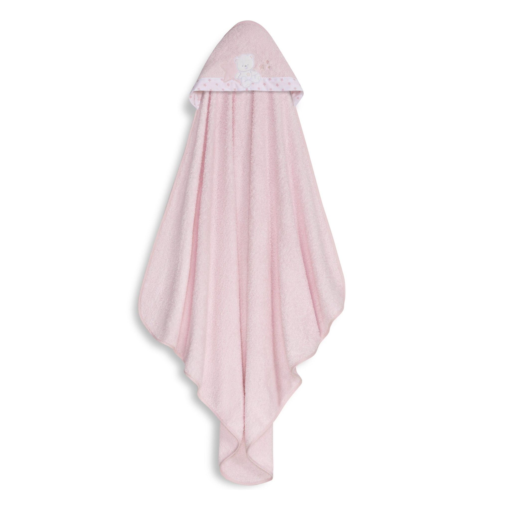 Capa Baño 1X1 Mod Osito Sentado Estrella+ Gorro Rosa
