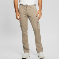 Pantalon - inspiration cargo - coton - beige