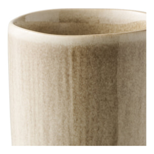 Set 4 tazze Viola in stoneware beige senza manico ø8x9,5 cm