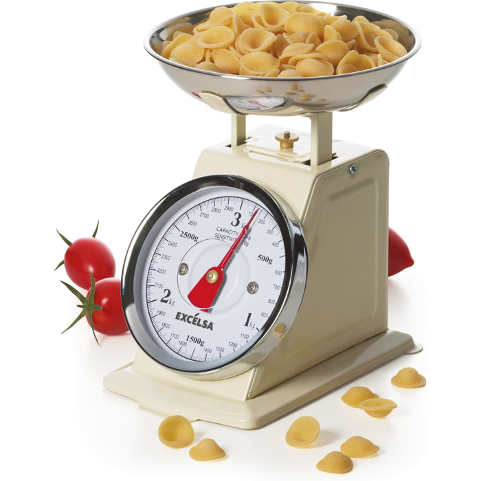 Bilancia Meccanica Excelsa – Vintage, Acciaio e Metallo Beige