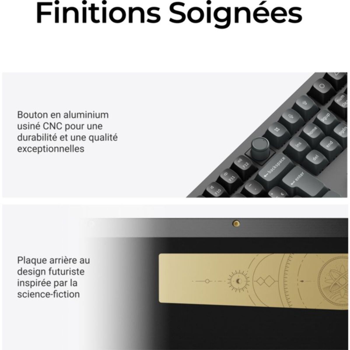 Clavier gamer sans fil KEYCHRON Q6 Ultra 8K Swappable RGB Backlight