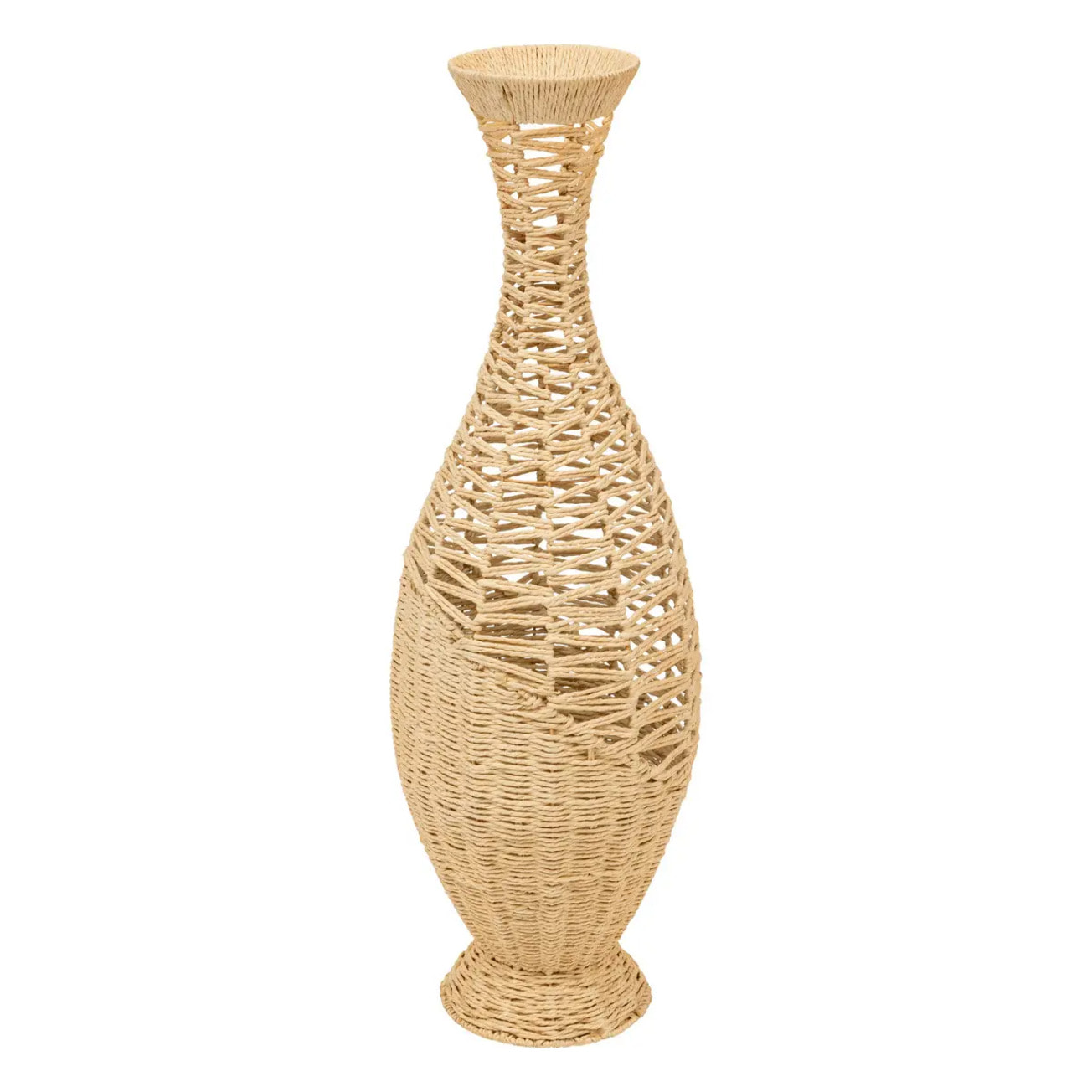 Vase "Clay" fibre végétale beige H90cm