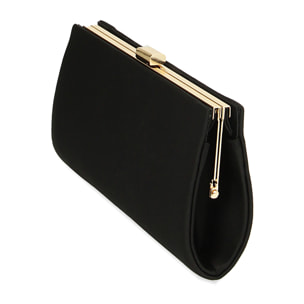Pochette noire en tissu