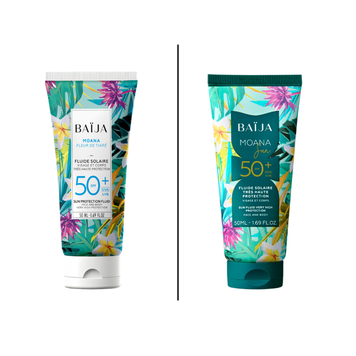 Moana SPF50+ - Fluide Solaire Visage et Corps
