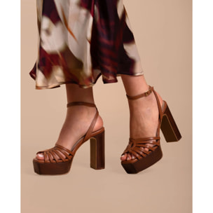 Sandalias de mujer con tacón y plataforma