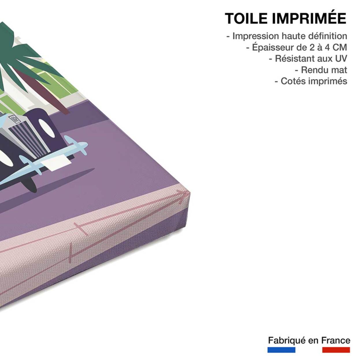 Tableau vacances à nice Toile imprimée