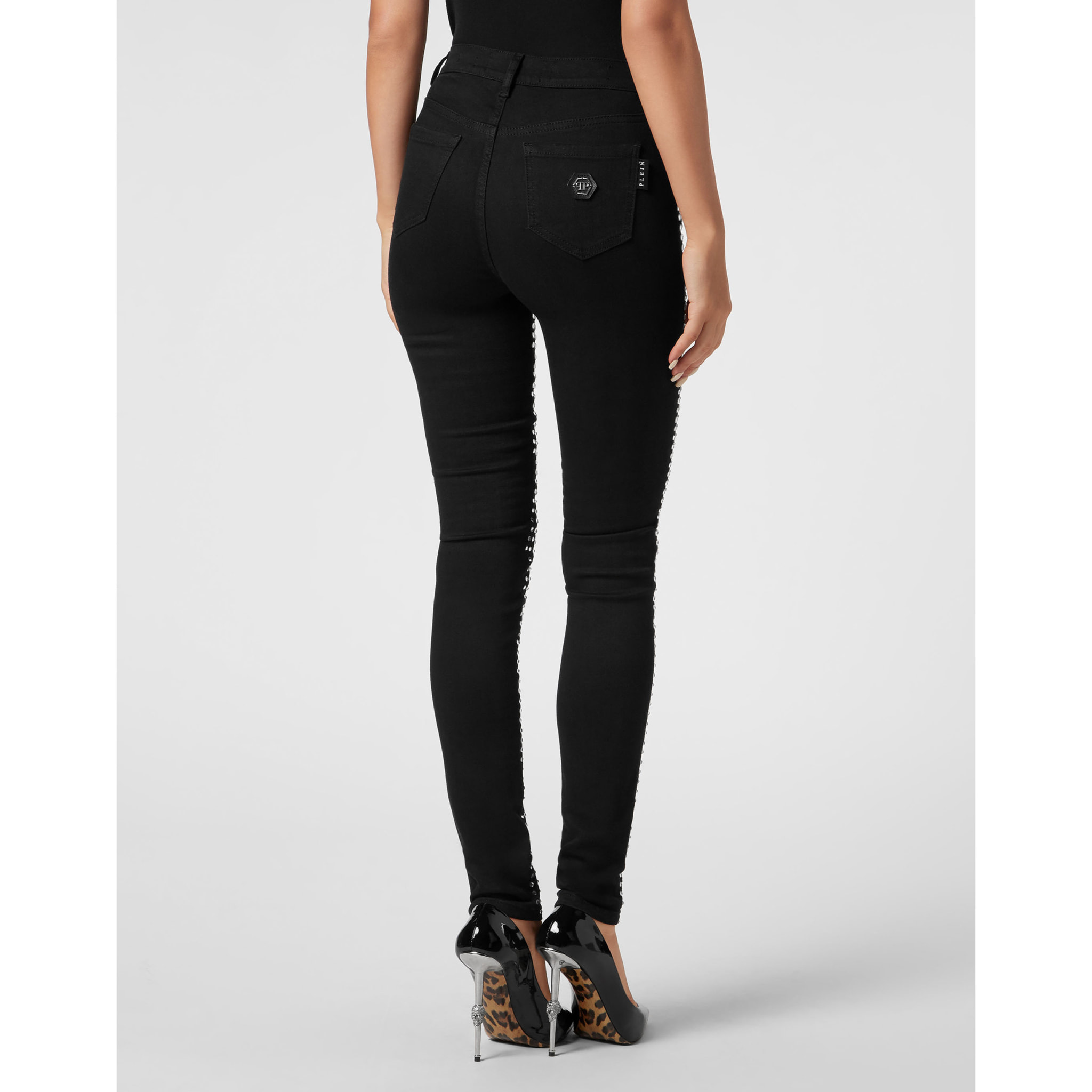 PHILIPP PLEIN Jegging de cintura alta