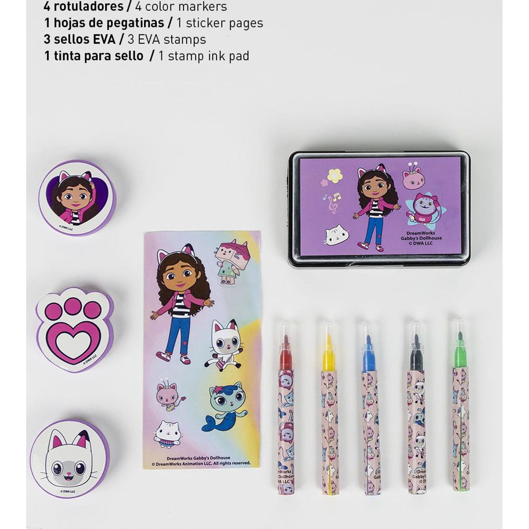 Set Papelería Coloreable Maletín Gabby´S Dollhouse