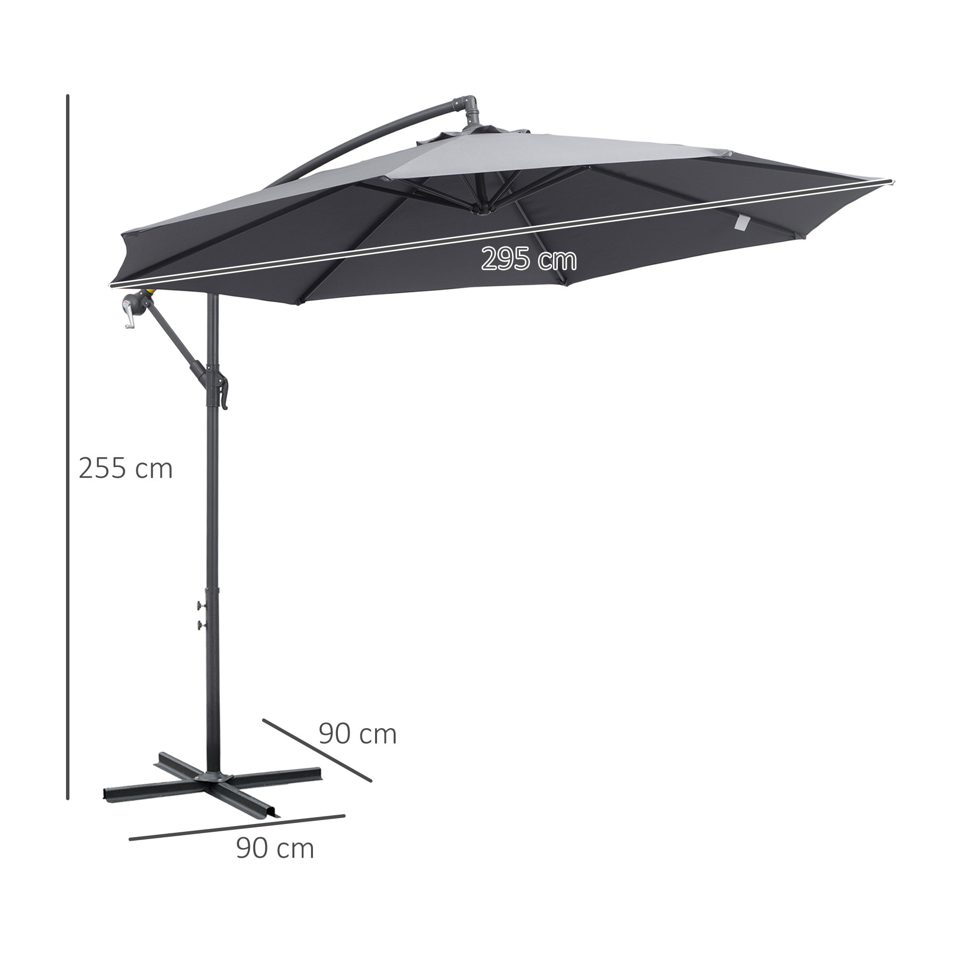 Parasol déporté octogonal – Design pratique – Ø3 m