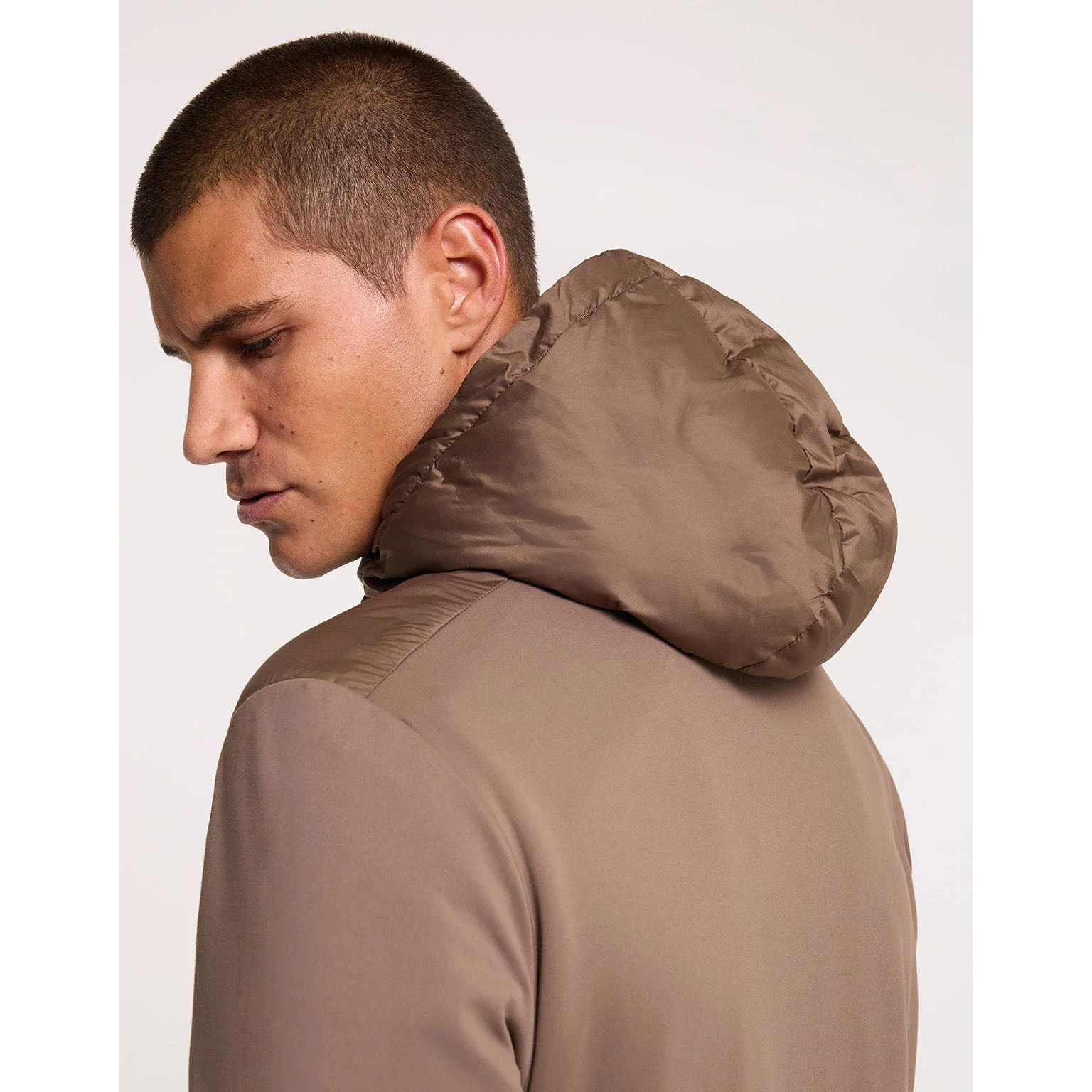 Chaqueta Acolchada con Capucha Marrón - Morris