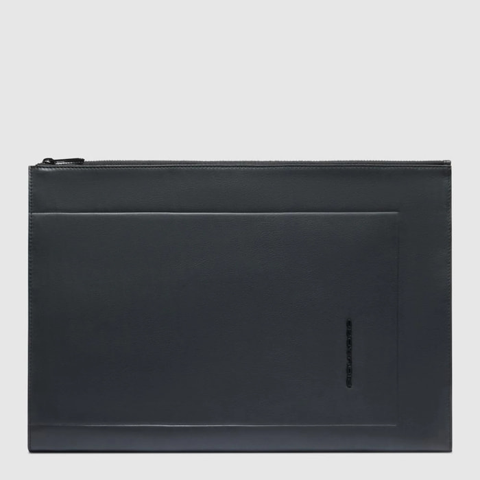 Piquadro Pochette porta iPad® in pelle con tasca per AirPods®, protezioni antiurto e RFID