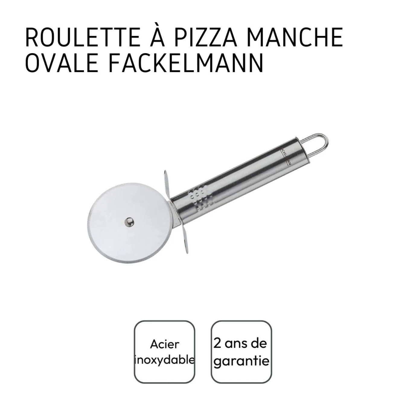 2 Planches à pizza et tarte flambée en bois 30 cm et Roulette à pizza en inox Fackelmann