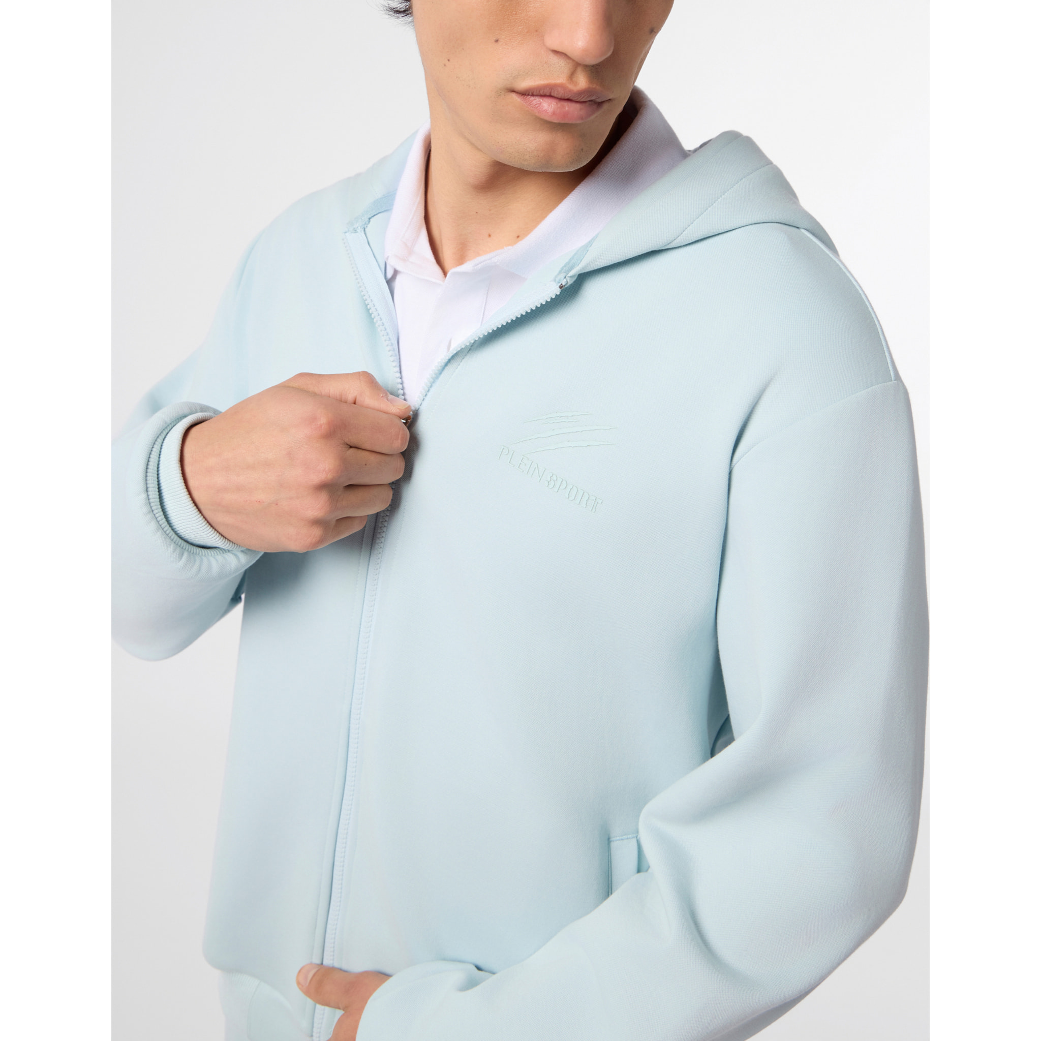 PLEIN SPORT Pique Zip Hoodie Icon