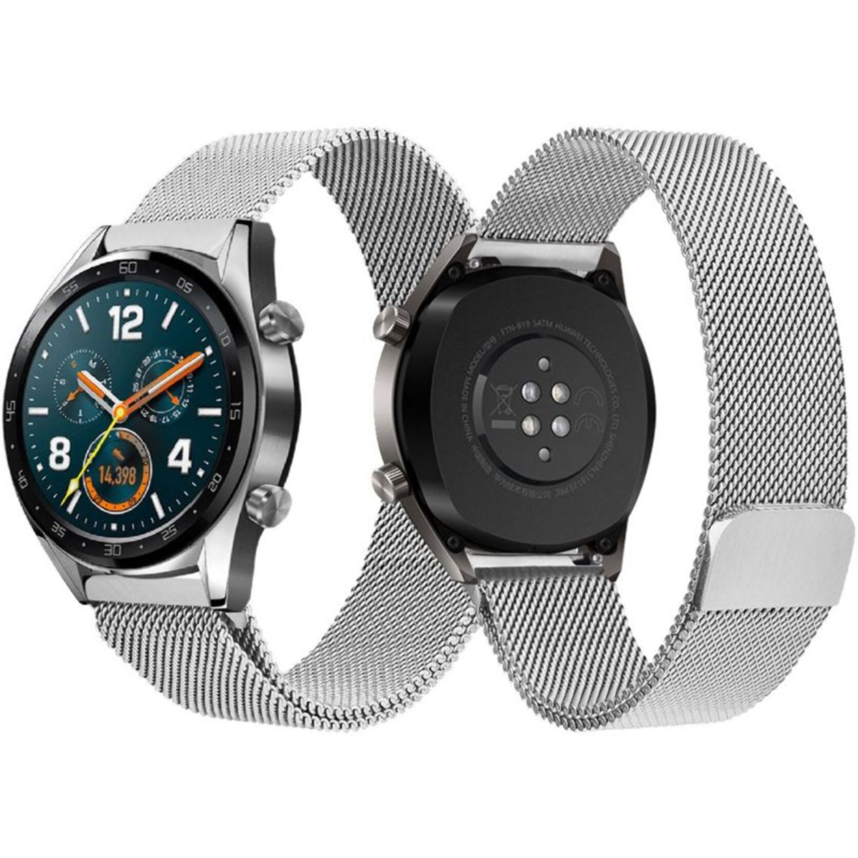 Bracelet IBROZ Samsung/Huawei 22mm Maille gris