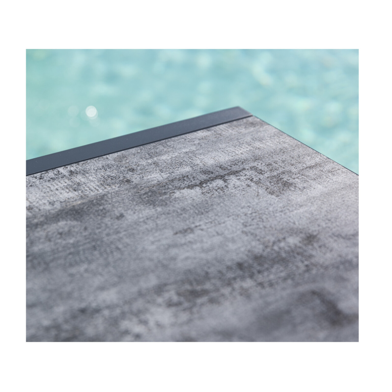Ensemble table et chaises de jardin  - Gris Anthracite - GUETHARIZIERS ardoise