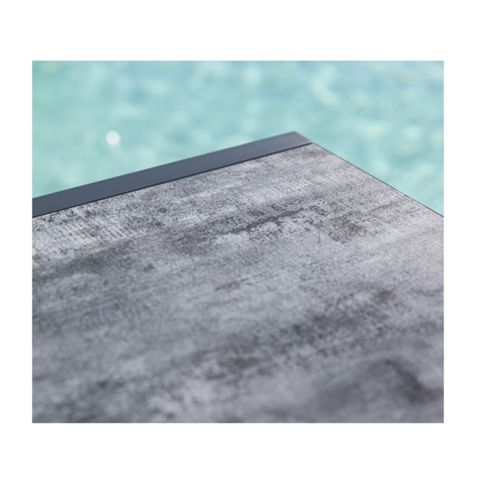 Ensemble table et chaises de jardin  - Gris Anthracite - GUETHARIZIERS ardoise
