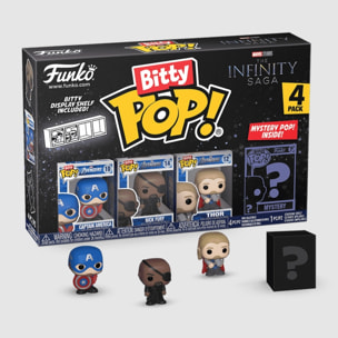 Avengers Bitty Funko Pop Figura Captain America Nick Fury Thor + Sorpresa 2,5 Cm