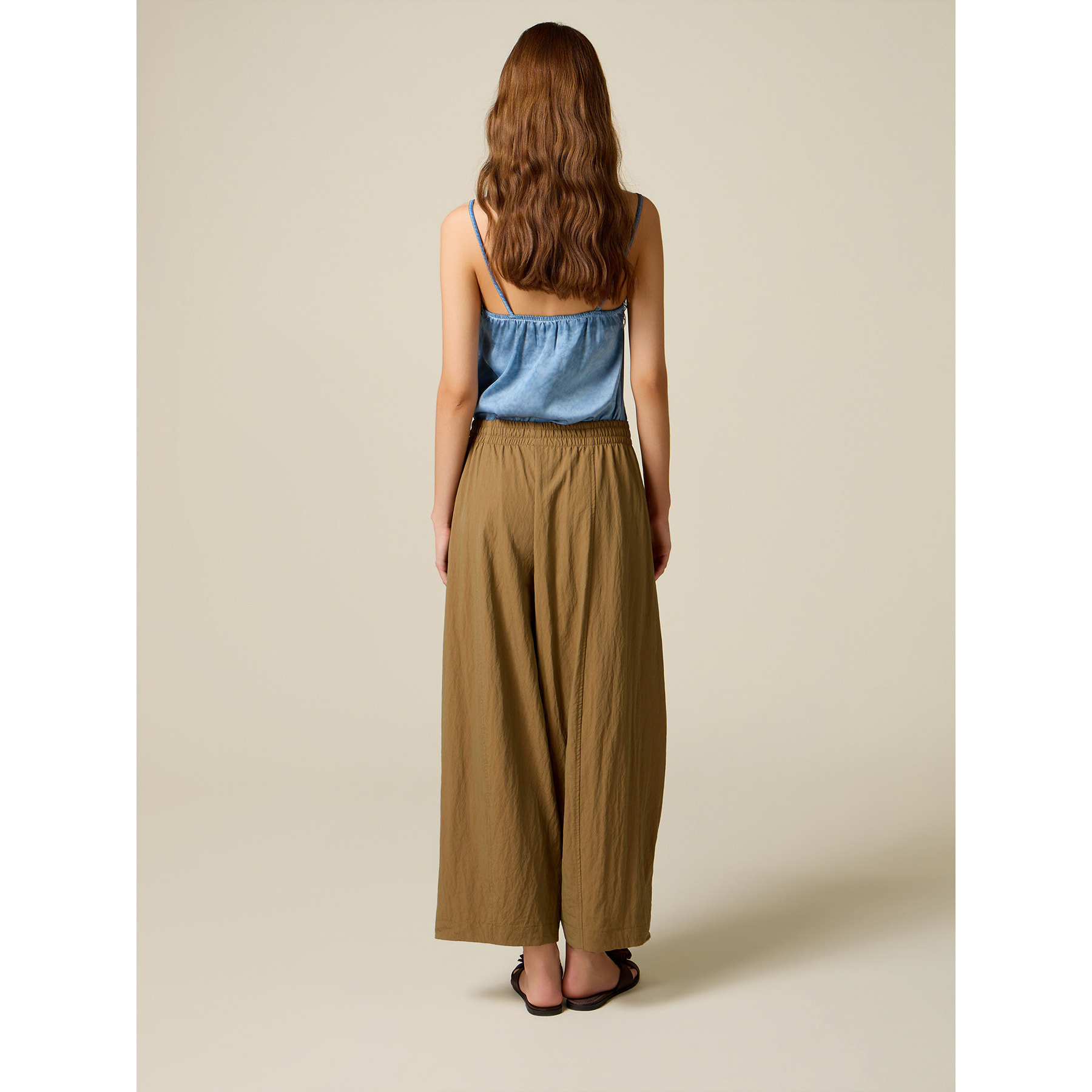 Oltre - Pantaloni barrel balloon - Marrone