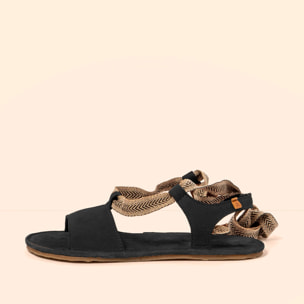 Sandalias N5685 NOBUCK LAVADO BLACK/SATYA color Black
