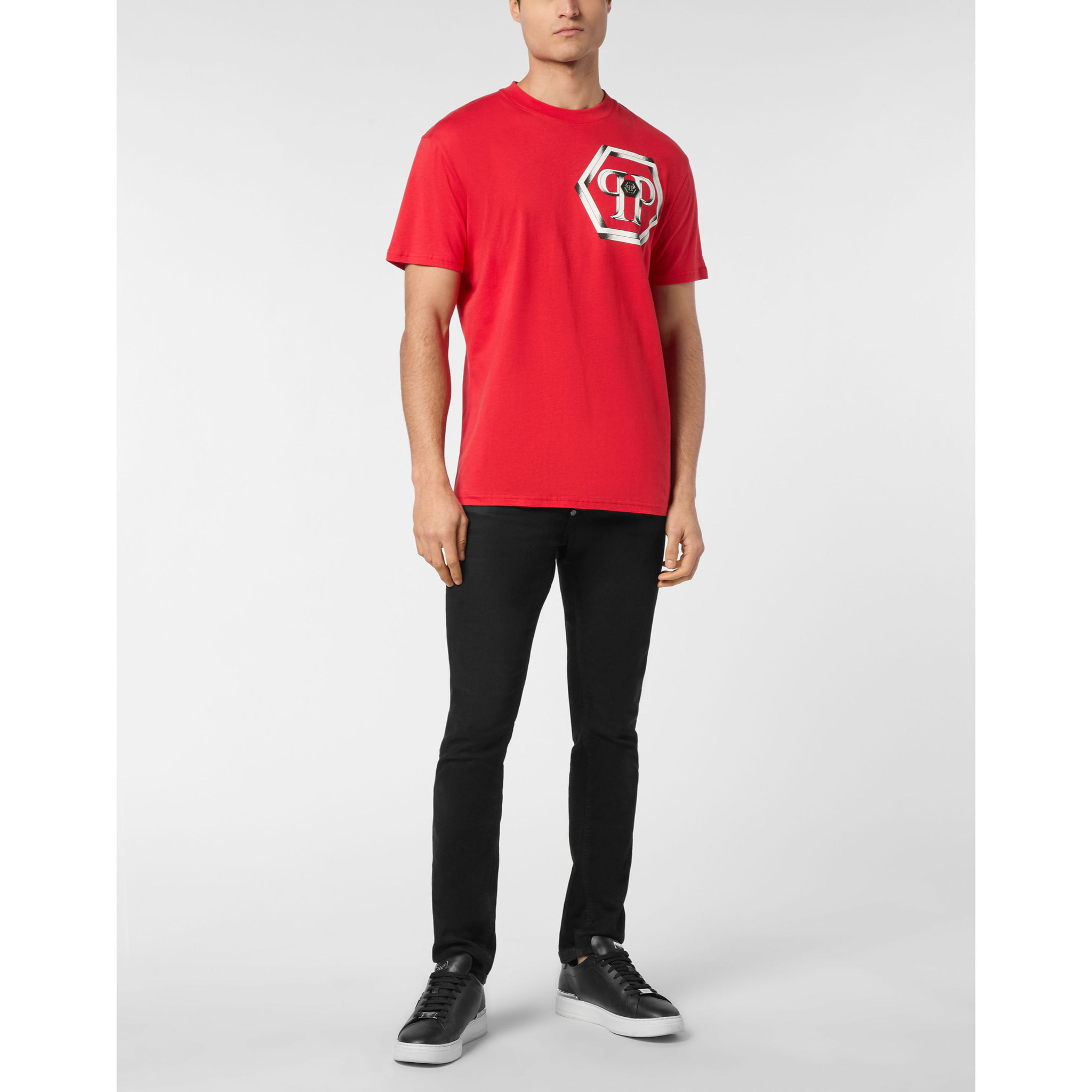 PHILIPP PLEIN T-Shirt Round Neck HEXAGON