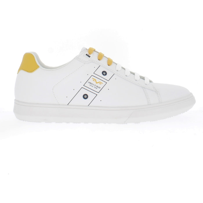 Armata di Mare Scarpe Uomo Court Sneakers Casual con Soletta Rimovibile in Memory Foam AMU S24M530 Off White Yellow
