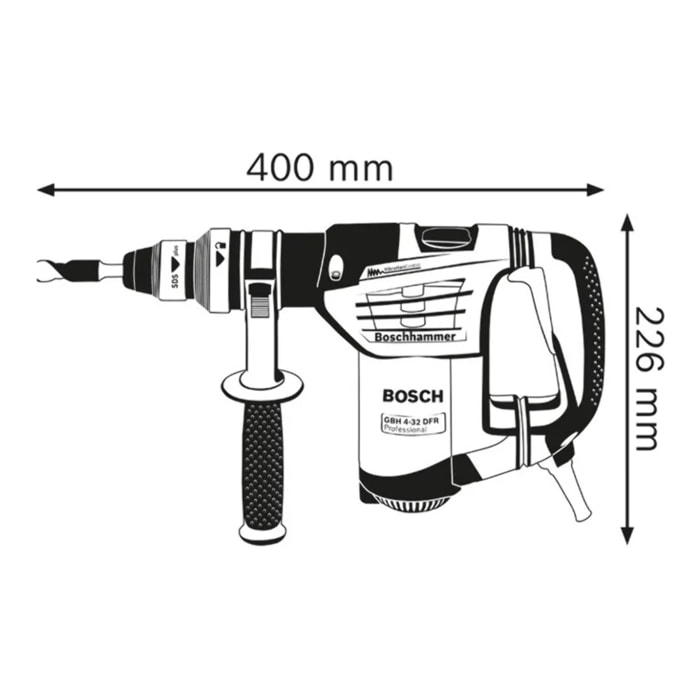 Perforateur burineur GBH 4-32 DFR Professional - 900 W - BOSCH - 0611332101