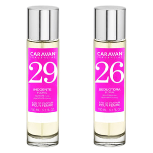 Caravan fragancias - caja de regalo con 2 perfumes: nº26 y nº29 de 150 ml, para mujer